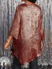 Свободный топ с круглым вырезом, девятью рукавами и асимметричным подолом большого размера для женщин 2026