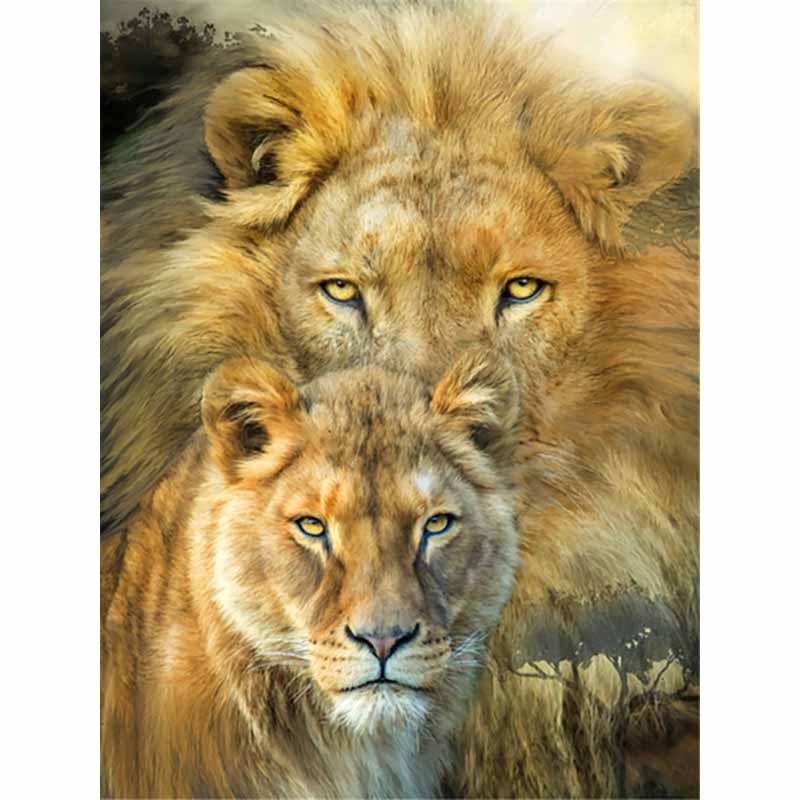DIY 5D алмазная живопись Лев вышивка крестиком полная круглая дрель животное Алмазная вышивка картина мозаика домашний декор художественный подарок