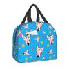 Бультерьер Собака Повторяющийся Узор Изолированный Обед Сумка Для Женщин Водонепроницаемый Животное Термосумка-холодильник Обед Сумка Детская Школьная Коробка Для Еды