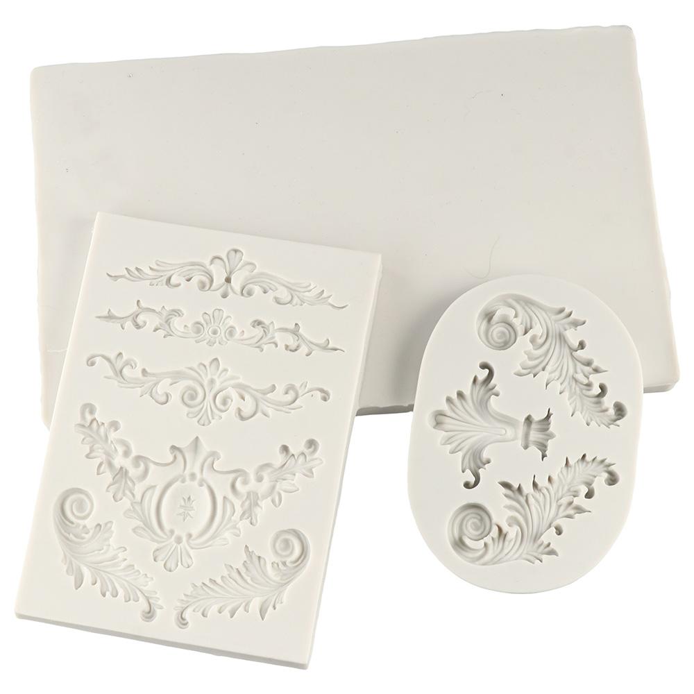 1/3pcs Grey Embossing Mould Baking Tool Cake Flower Decoration Mold  Kitchen