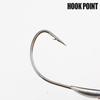 Wide Belly Jig Head Hook with Lead Weighted Offset Curved Design for Soft Lures Outdoor Boat Fishing Gear 3/0 Size 3g Single Piece