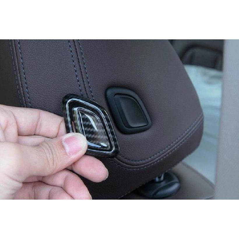 For BMW X3 G01 X4 2018-Carbon Fiber Seat Headrest Switch Button Cover Trim