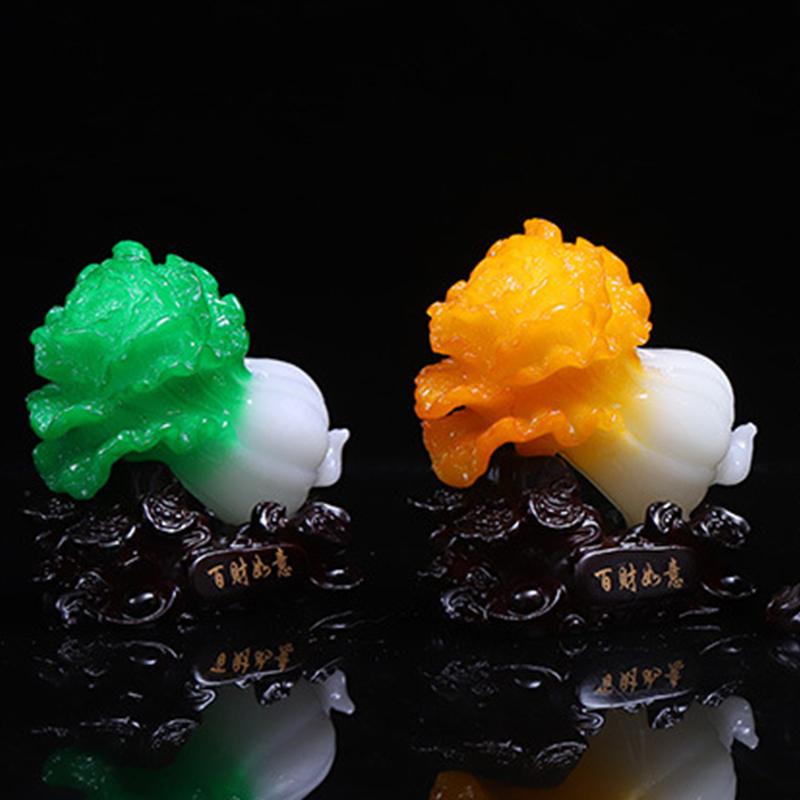 Новый подарок на новоселье для дома Нефритовые фигурки капусты Талисманы на удачу Украшения Китайский офис Аксессуары для украшения дома