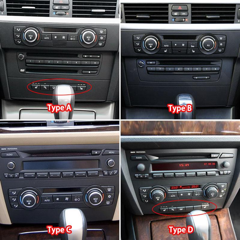 Для BMW 3 серии E90 E92 E93 2005-2012 Автомобильные аксессуары для интерьера Рамка отделки панели управления центральной консолью, кондиционером, CD-плеером Черная
