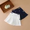 Kids Girls Summer Shorts Korean Style Cotton Pants Children's Preppy Style Elastic Waist Cute Baby Clothes