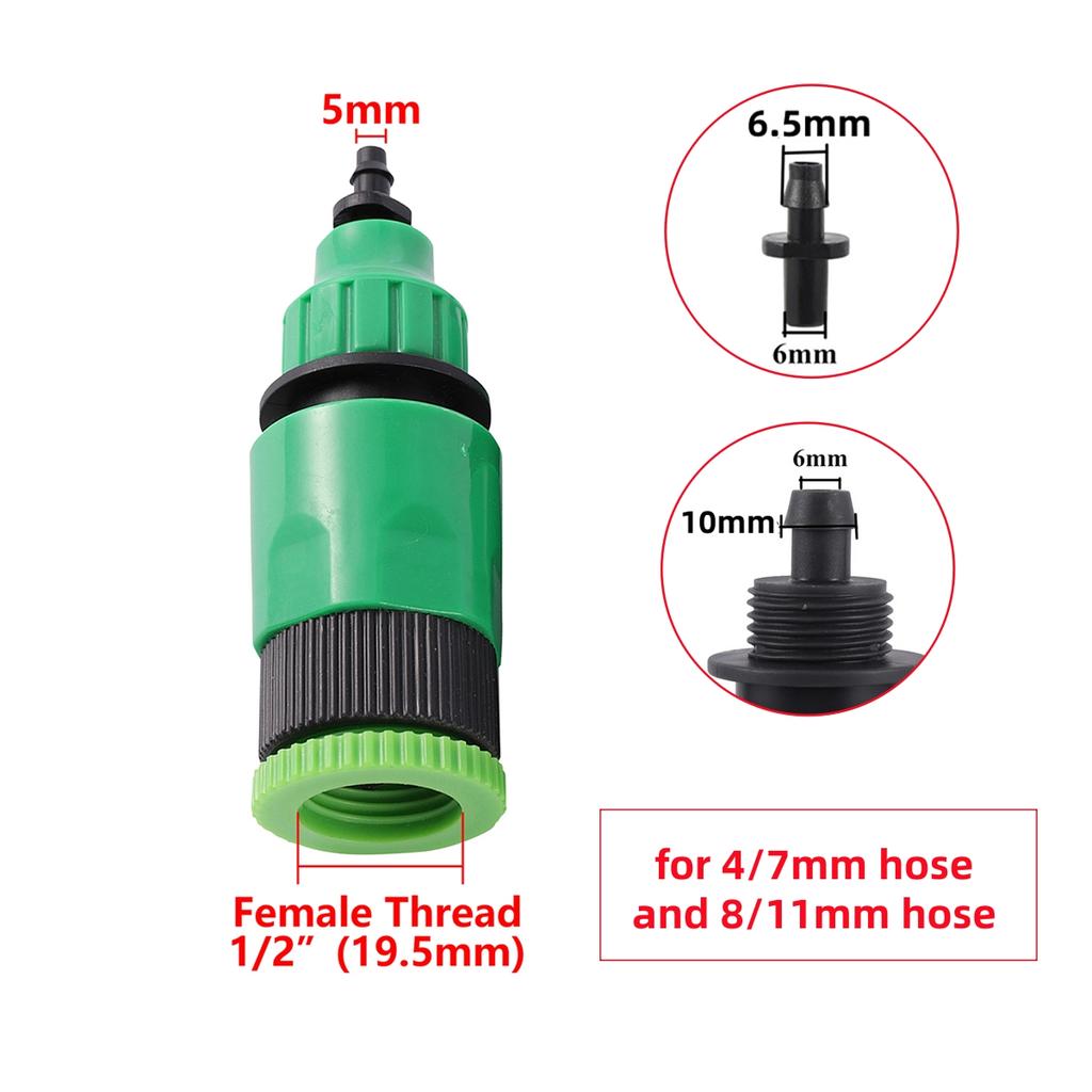 Садовый кран 1/4" 3/8" Шланговые быстроразъемные соединения 4/7мм 8/11мм Бочата Соединители для водяных труб Сельскохозяйственный двор Адаптеры для капельного полива 5/10 шт.