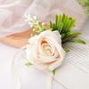 4PCS Boutonniere for Men Corsage and Boutonniere Set Corsage Wristlet for Prom Decor Wedding Flowers Accessories Party Suit Decoration