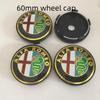 Hub Caps 4pcs 56mm 60mm 68mm ForAlfa Romeo 147 156 159 Car Wheel Hub Center Cap Emblem Badge Covers Sticker Decals Styling Acces YKLMN1
