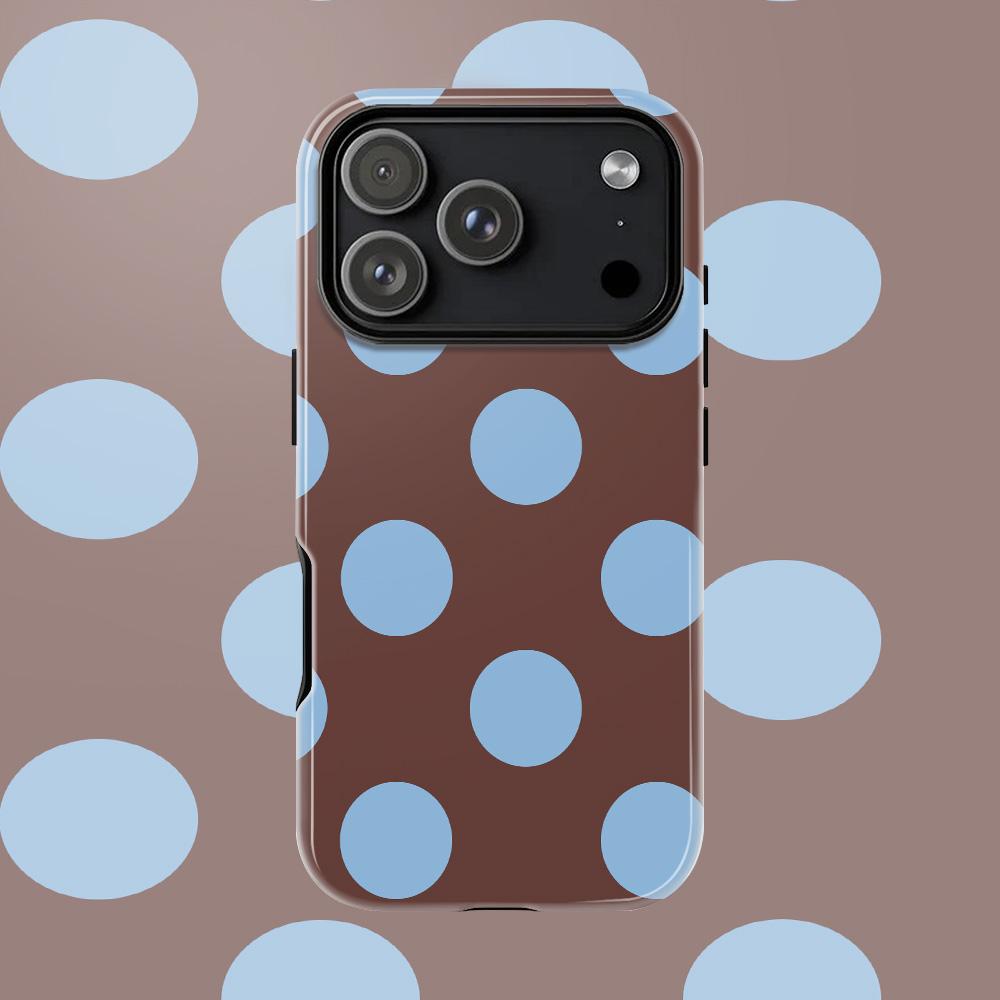 Clmj Ретро Чехол для телефона в горошек для IPhone 17 16e 16 15 14 13 12 11 X XS XR 8 Air Pro Max Plus Роскошная Двухслойная Задняя Крышка