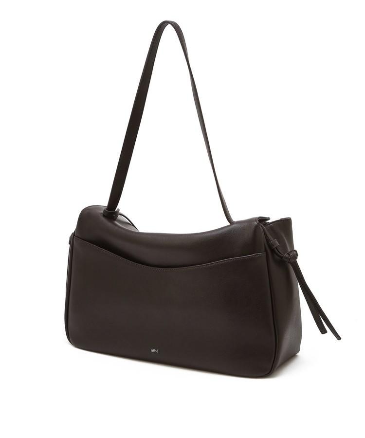 Athe Vanessabruno [Demain] Dark Brown Leather Deman Shoulder Bag L Aaba6F286W3