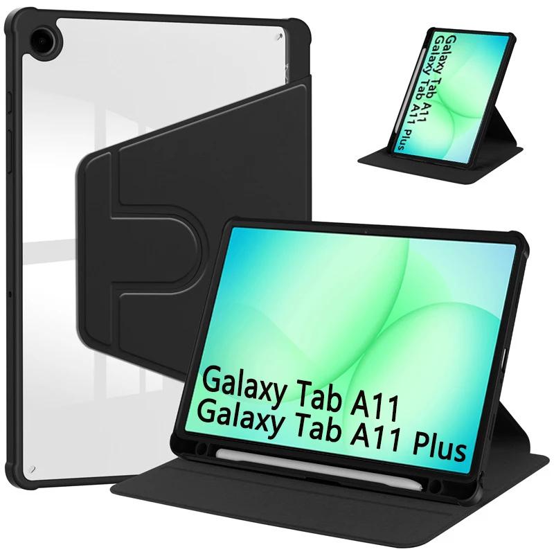 Rotation Cover For Samsung Galaxy Tab A11 8.7"/ A11+/Plus Case smart With Penil Slot funda SM-X130 SM-X230 X233 Tablet Case