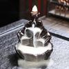 FY Fountain Waterfall Backflow Incense Burner Ceramic Mini Room Decor Buddhist Supplies Ornaments Teahouse Incense Holder