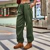 YYFS Women's Fashion Casual Solid Color Print Loose Trousers Pants & Capris