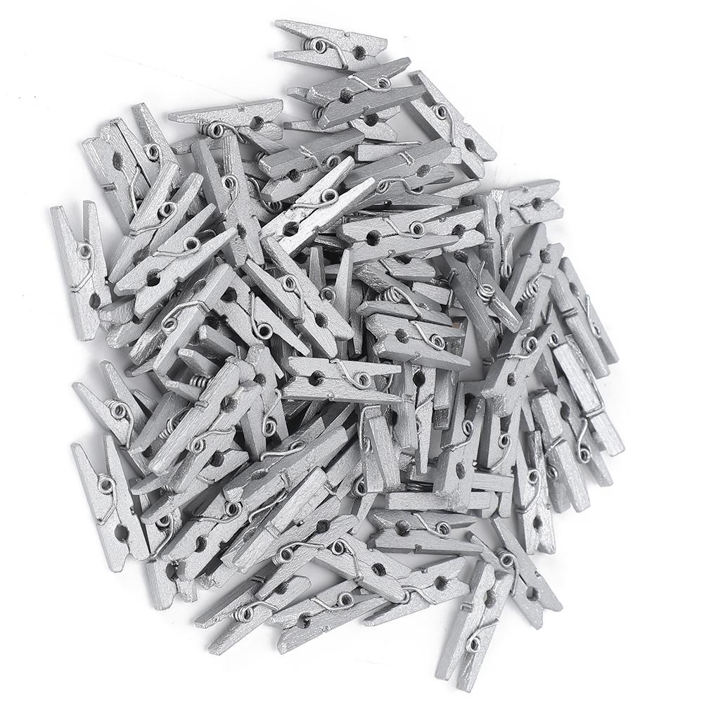 300 шт. Мини деревянные зажимы для украшения, прищепки для фотобумаги, скрапбукинга, домашнего офиса