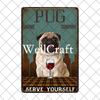 WellCraft  Pet Friend Pug Boxer Dog Life Rules Tin Bath Soap  Metal Signs Posters Vintage Wall Plaque Custom Pub Decor WX