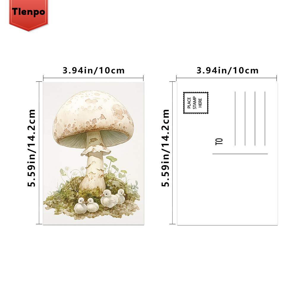 32 шт., винтажные открытки с грибами, растительное искусство, поздравительные открытки, открытки для DIY, украшения, коллекционные и для подарка