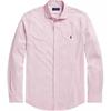 Polo однобортная рубашка с длинным рукавом и вышитым логотипом, мужские рубашки розового цвета 710899386-011