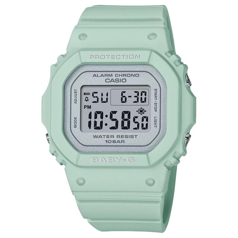 Casio Серия BGD-565 100 метров водонепроницаемые Кварцевые часы с ремешком из смолы мужские серый циферблат BGD565SC-3