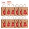 Xiaomi 12-48PCS Christmas Tote Bag Brown Kraft Reindeer Snowflake Tree Design Handled for Eve Gift Holiday Party Home Decoration