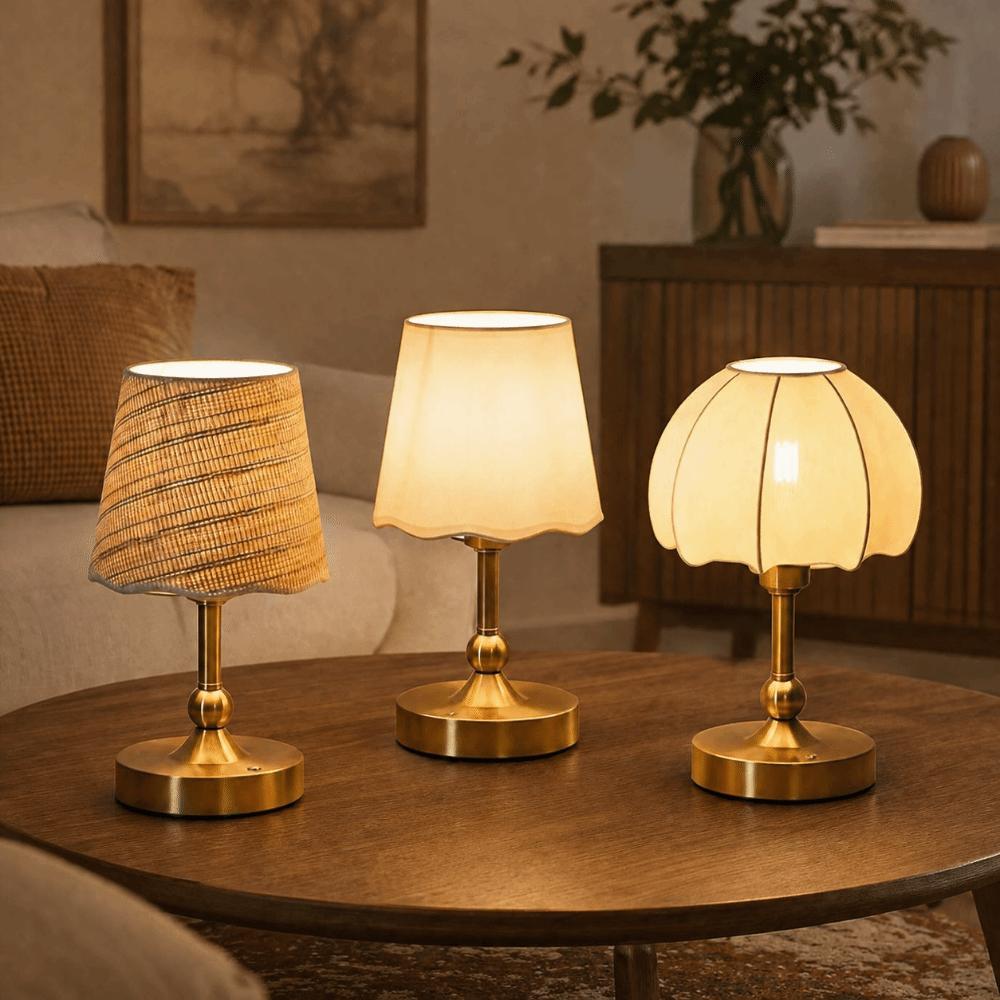 Touch Control LED Table Lamp Nordic Style Gold Bedside Lamp Atmosphere Lamp Restaurant Use