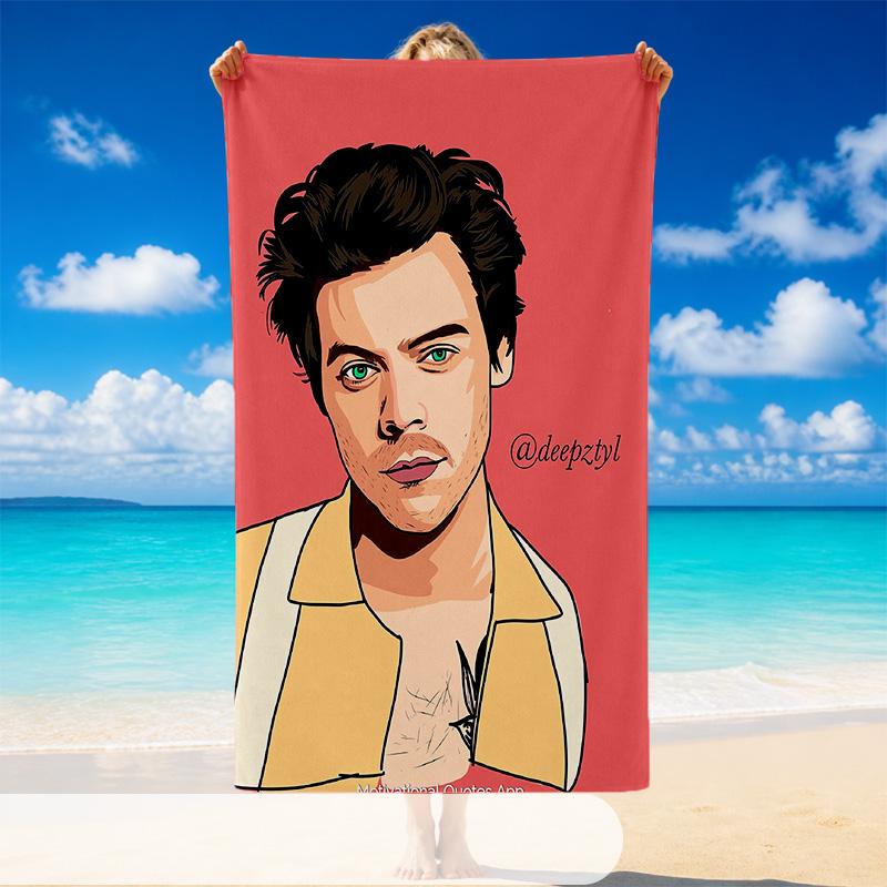 Harry Styles Beach Towel, Soft Large Absorbent Towel For Beach Swimming Pool Travel Vacation