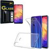 Case - VCOMP - Redmi Note 7/Note 7 Pro - UltraSlim Silicone Gel - Transparent - 2 Tempered Glass Films
