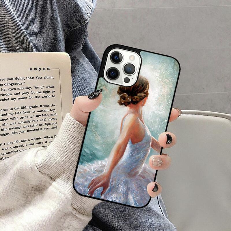 Чехол для телефона Балерина Танцовщица для iPhone 17 Air 16 15 14 plus 11 12 13 Pro Max coque Чехол