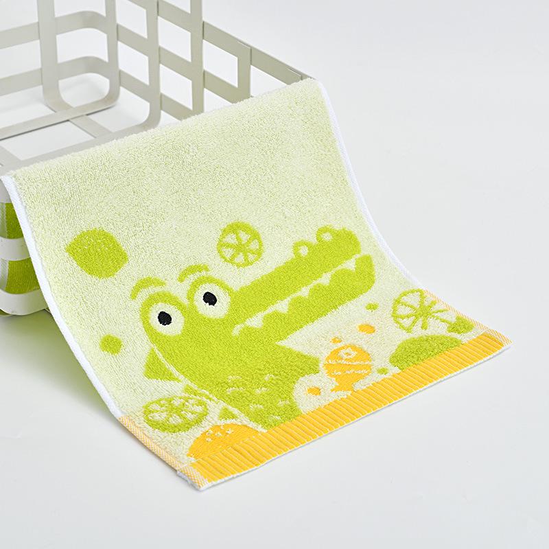 Jieliya Pure Cotton Baby Towel - Cartoon Design, Soft, Absorbent, Comfortable