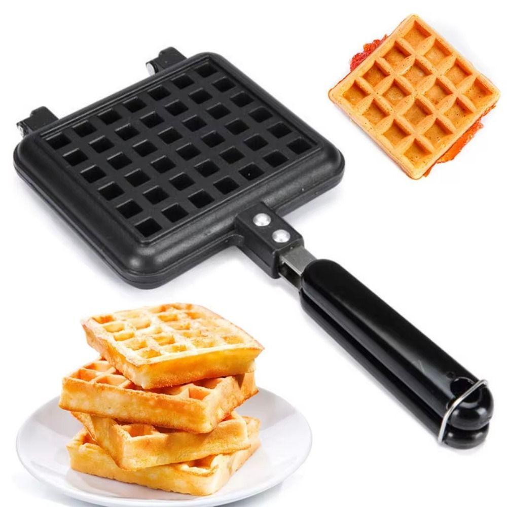 Square Waffle Metal Mold Pan Cast Aluminum Toast Frying Pan Sandwich Maker Kitchen Cookware