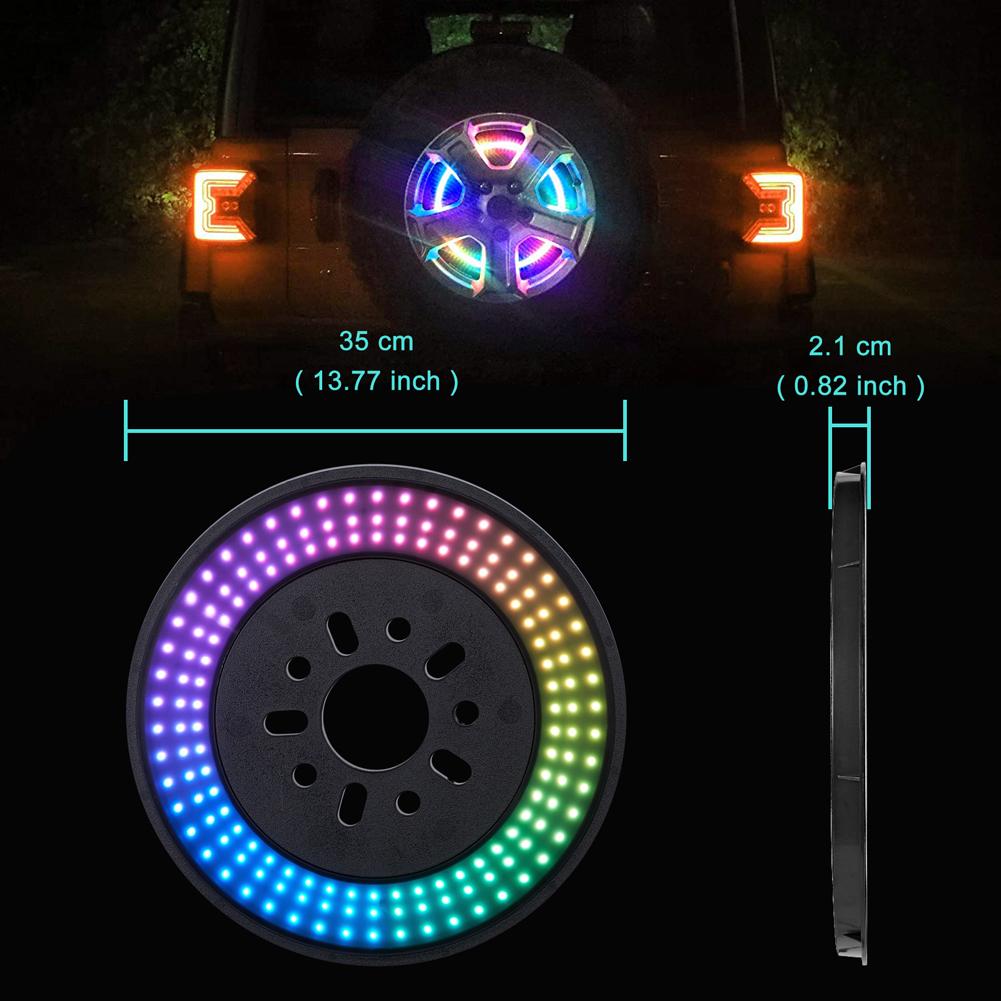 RGB запасное колесо дополнительный стоп-сигнал меняющий цвет светодиодный третий стоп-сигнал для Jeep Wrangler 2007-2017JK JKU 2018-2020 JL