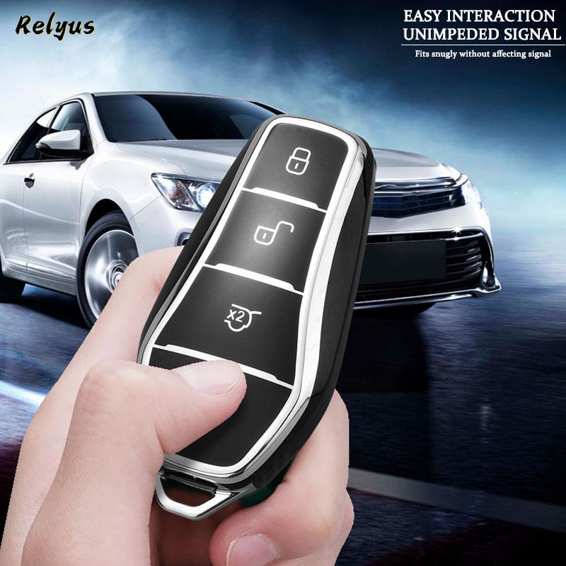 ТПУ Чехол для Автомобильного Ключа для Byd Atto 3 Song Plus Seal Han Ev Dolphin Qin Plus U Dmi Мягкая Прозрачная Защитная Крышка Ключа Аксессуары