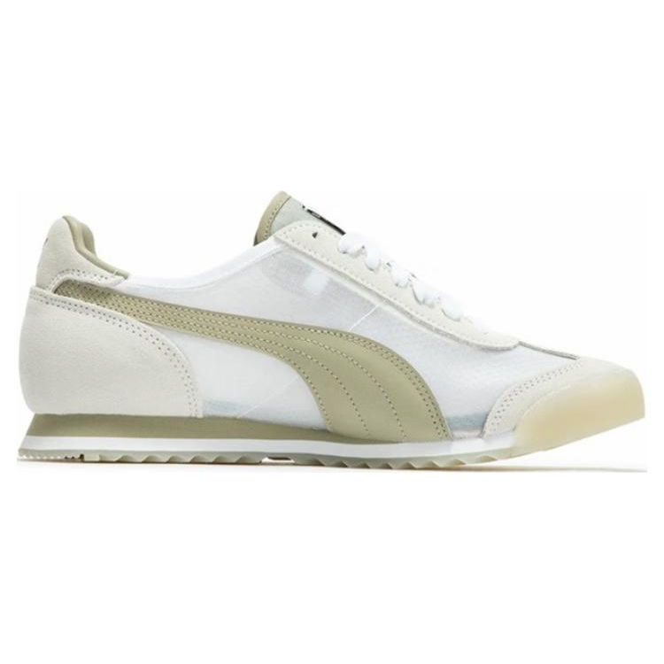Puma Roma Og T Translucent Comfortable Sports Shock Absorption Wear-Resistant Low-Top Lifestyle Casual Shoes Unisex Sneaker White Green 390666-03