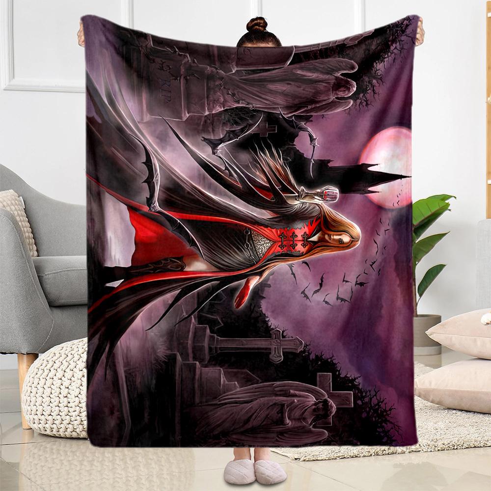 Gothic Style Blanket Ultra-Soft Great for Picnics Chair Seaside for All Occasions Digital Print Ideal Gift for Friends Family Couples Picnic