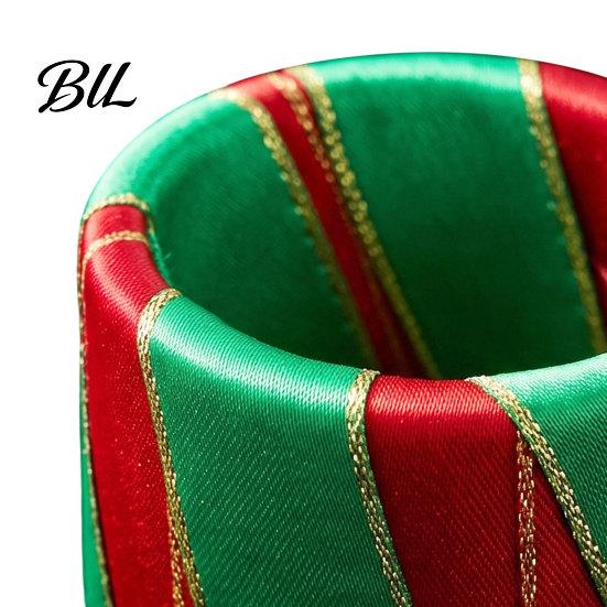 Holiday Table Decor 6Pcs Christmas Napkin Rings, Red And Green Decorative Holders, Reusable Dining Accessories Festive Bands for Dinner Decoration