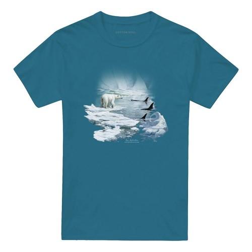 Wild Wings Unisex Adult Wildlife Glaciers Edge Orcas T-Shirt