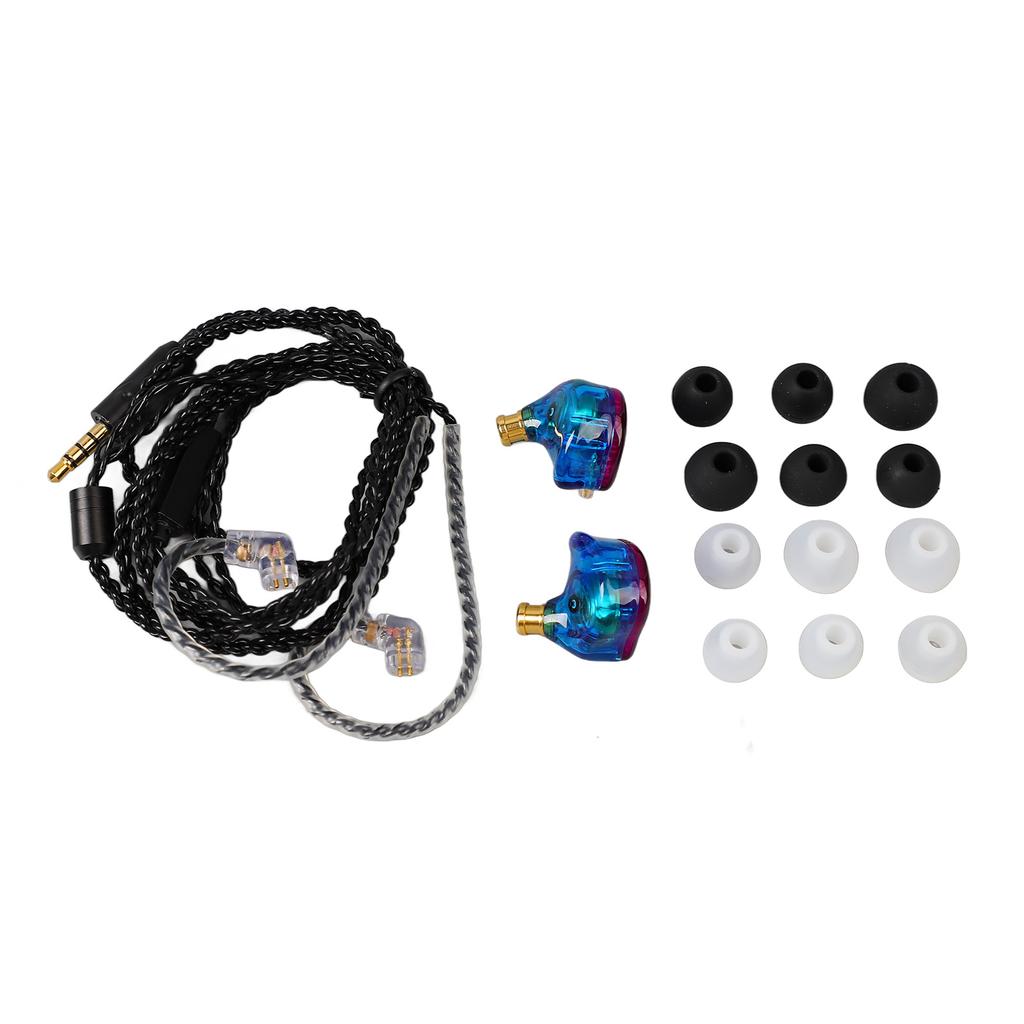 Monitoring Level Wired Earphones Composite Magnetic Coil Corded Earphones for Game Music Running