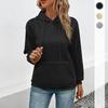 Fashionable and Casual Temperament Autumn Women's Long-sleeved Solid Color Hoodie