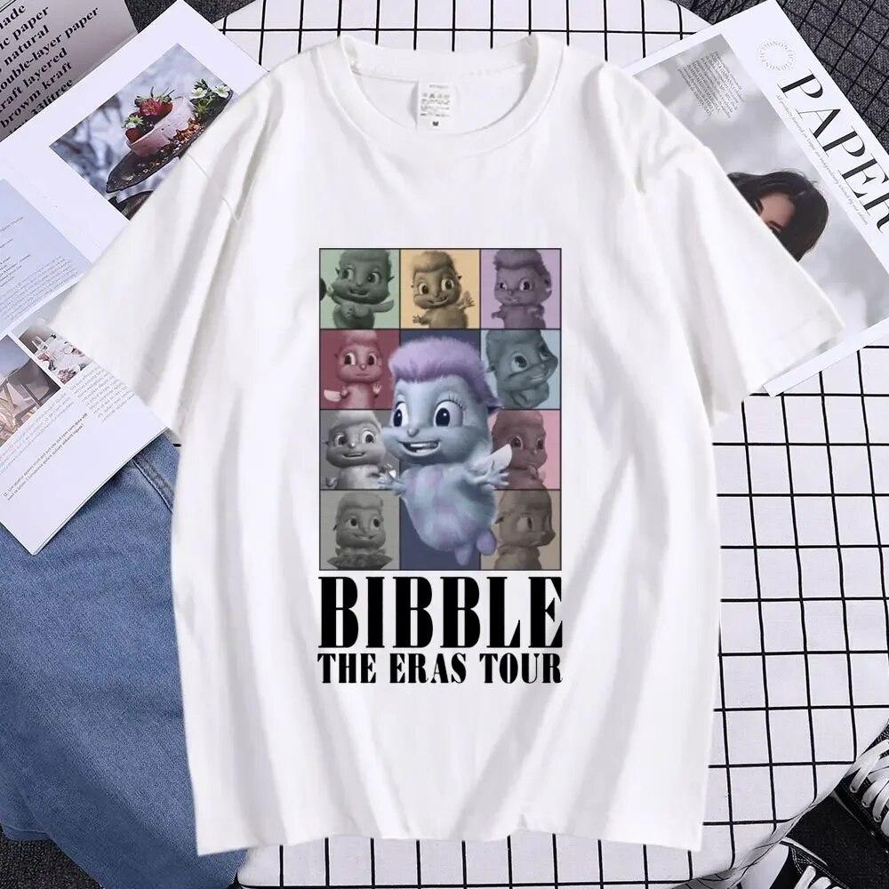 Милая футболка Bibble The Eras Tour, унисекс, женские эстетические футболки высокого качества, летние футболки большого размера с короткими рукавами, уличная одежда
