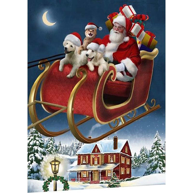 DIY Рождественская алмазная живопись 5D Санта-Клаус Алмазная вышивка Мозаика Набор для вышивки крестом Ремесла Подарок Настенное искусство Домашний декор