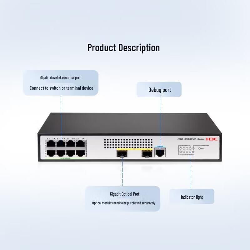 H3C S5130V2-10P-LI 10-Port Managed Gigabit Switch