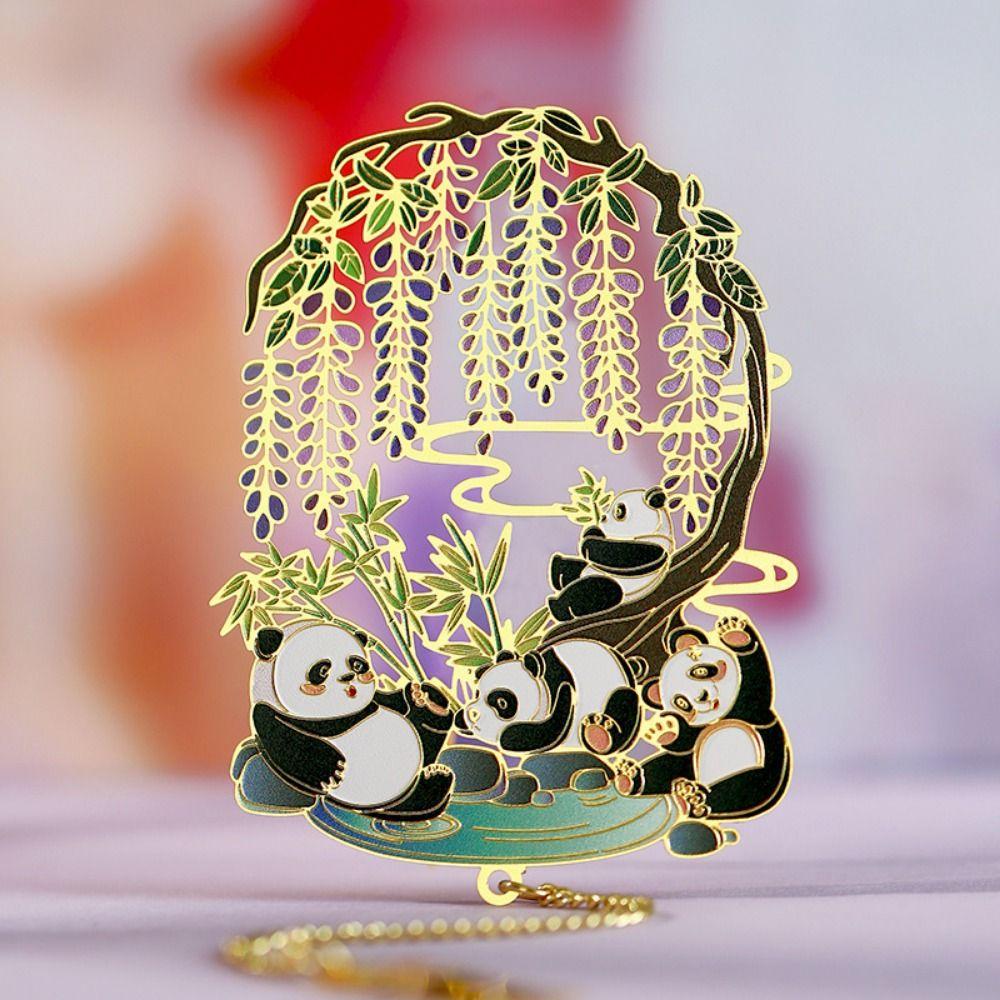 Creative Hollow Metal Bookmarks Tassel Pendant Metal Bookmark Book Accessories