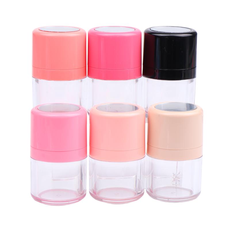 Mini Empty Refillable Loose Powder Box With Powder Puff Diy Cosmetic Powder Case Blusher Finishing Powder Jar Container