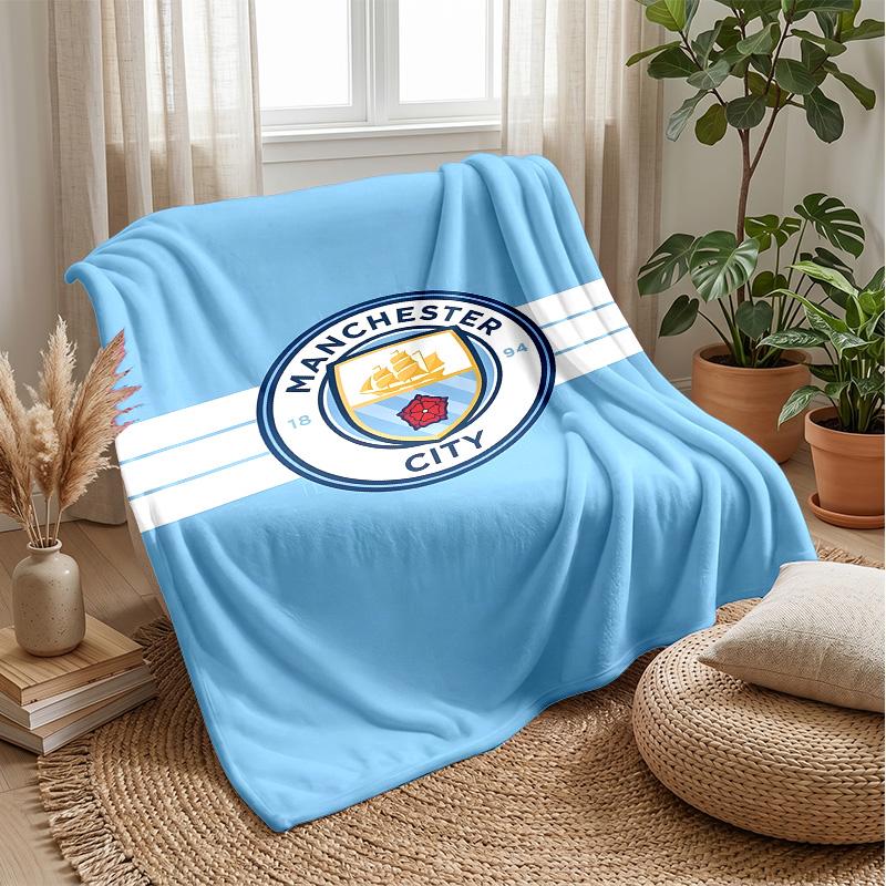 Manchester Theme blanket Soft Flannel Blanket Plush Throw Blanket Cozy Sofa Bed Blanket for Home Decor