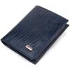 Мужской кошелек вертикального формата из натуральной кожи с тиснением CANPELLINI 21752 Синий