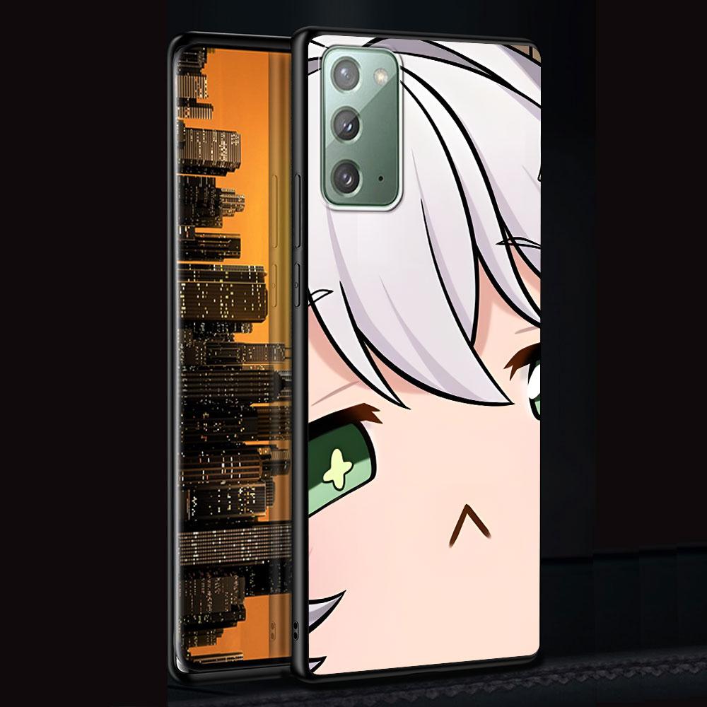 Genshin Impact Case for Samsung Galaxy Note 20 Ultra 8 10 Lite 9 TPU Phone Cover Note 10 Plus Black Soft Shell Funda Capa