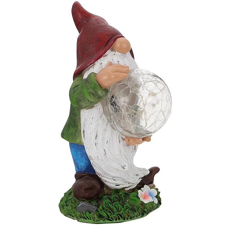 Садовая статуэтка гнома на солнечной батарее для сада, украшения из смолы, комната гнома, декорированная в скандинавском стиле, скульптура богини для дома