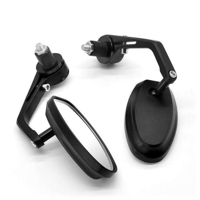 Motorcycle Handle Bar End Mirror 7/8" 22 mm Side Rearview Mirrors Smoke Blue Lens For Ducati BMW Honda Suzuki Kawasaki