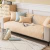Four Seasons Universal Cotton Sofa Cushion Quilted Fabric Seat Cushion Nordic Simple Non-Slip Solid Color Sofa Cover Cover