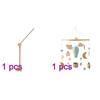 Crib Bell Baby Bed Bell Hot Air Balloon Pendants Stars and Moon Toys Wooden Wind Chimes