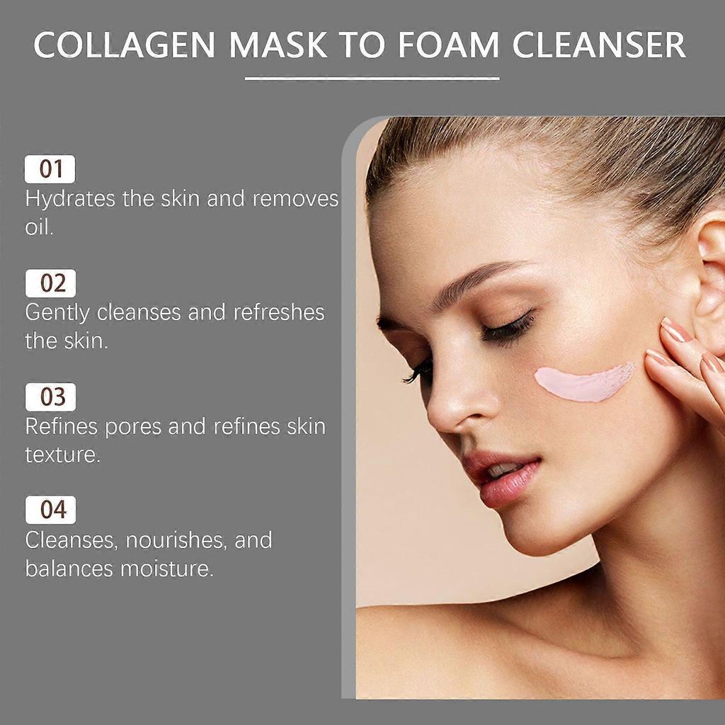 Hoygi Collagen Moisturizing Facial Cleanser - Gently Cleanses, Keeps Skin Hydrated, Soft, And Smooth, Suitable For Daily Care